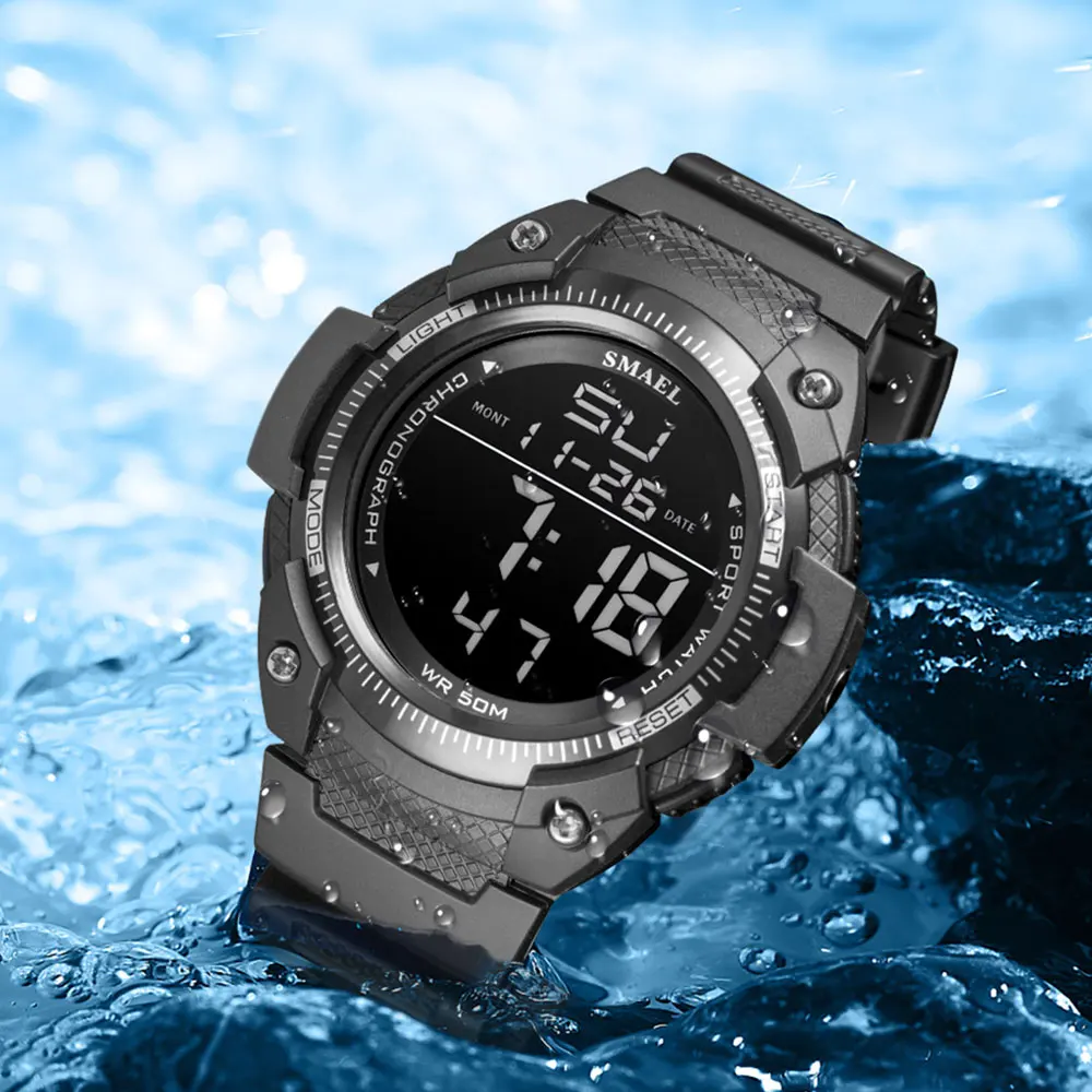 2024 Simple Male Sport Digital Watch Multi-functional Outdoor Timing Running Swimming Student Watch Functional Electronic Watch