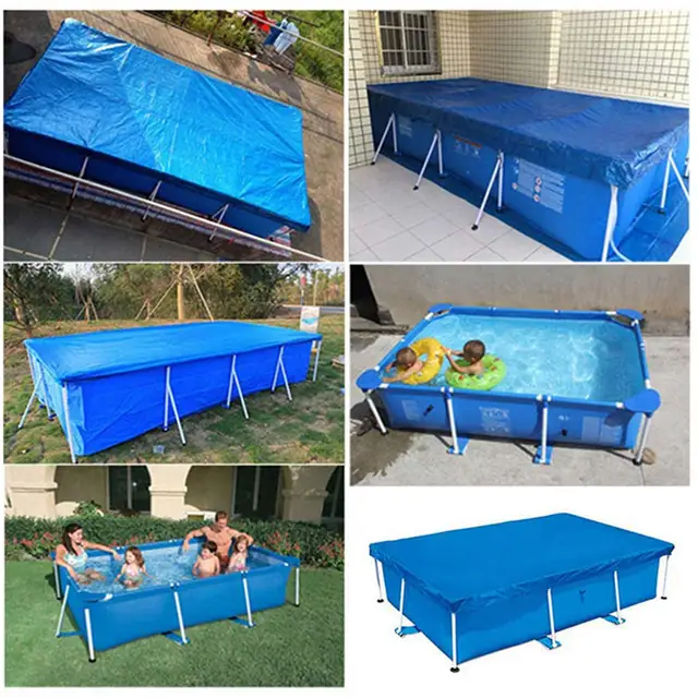 Téglalap Medence Burkolat Porálló Napsugár Úszómedence Könnyű Készlet Felfújható Medencéhez A Föld Feletti Felett