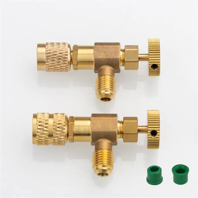 

Hot Sale Air Conditioning Refrigerant Safety Valve R410A R22 1/4 " Refrigeration Charging Safety Liquid Adapter Hand Tool Parts