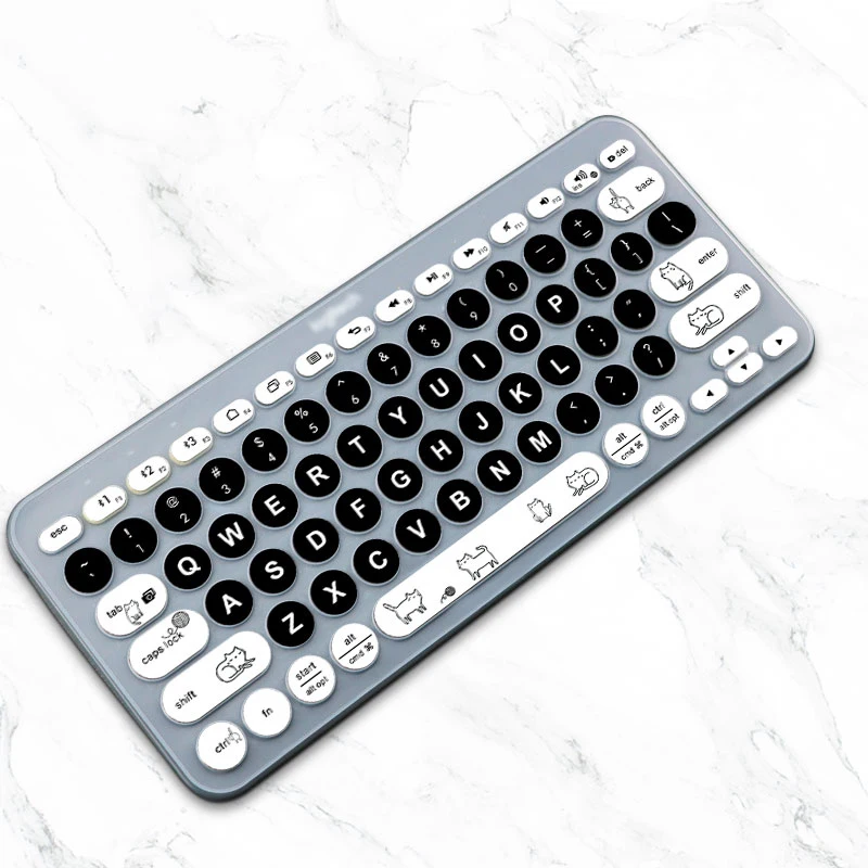 Custodia Per Tastiera In Silicone Ultra Sottile Mmdw Compatibile Con Logitech K380 Tastiera Magica Multi-Dispositivo Pelle Protettiva Layout Usa