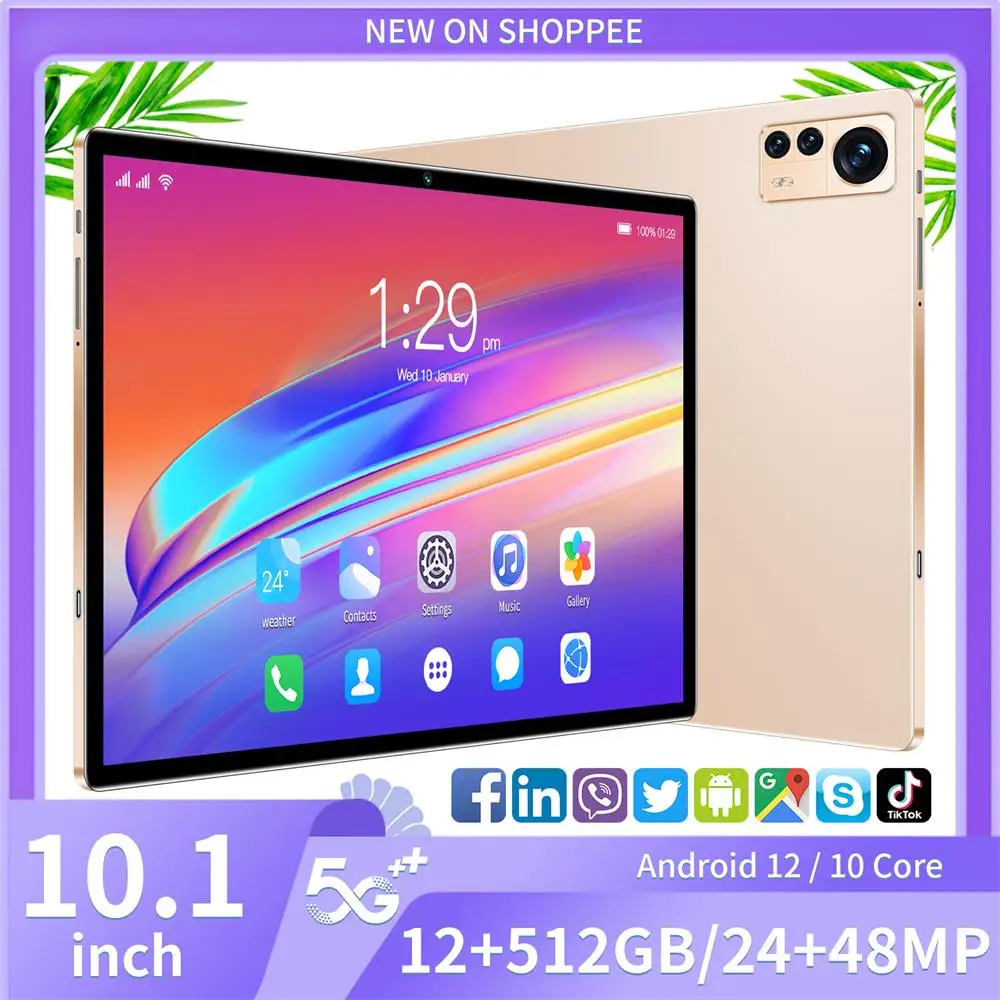 X12 Tablet Android 12 8GB+256GB 10.1 FHD+ 8000mAh Gaming Tablet