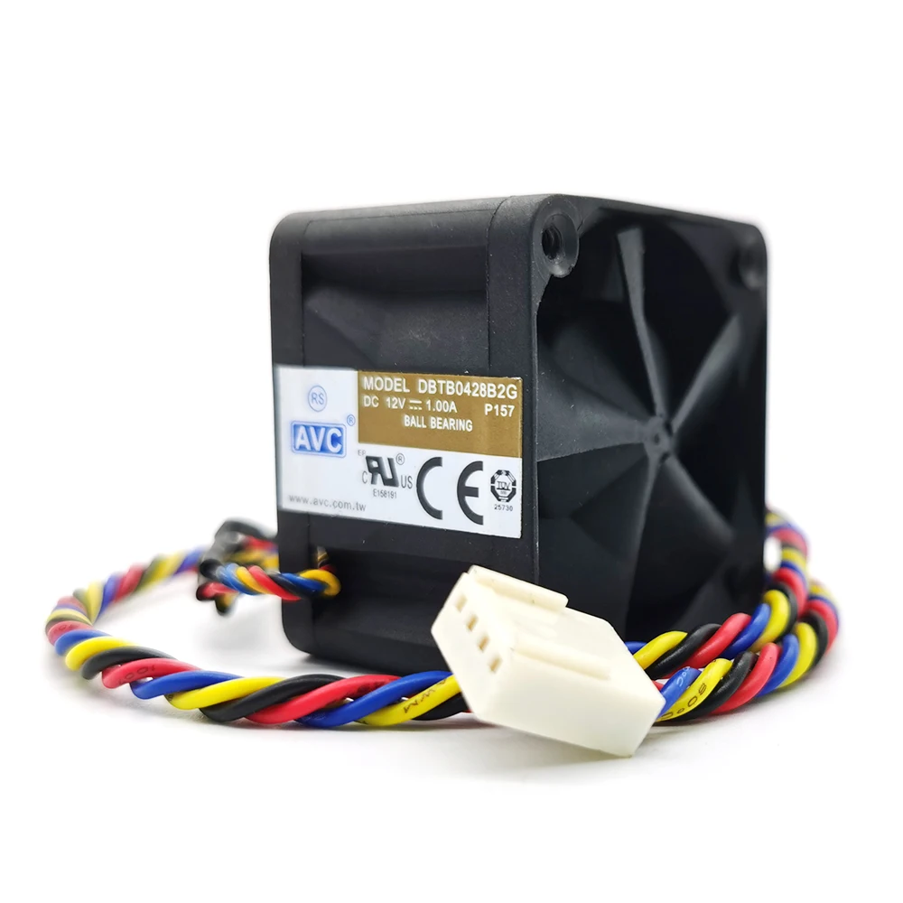 

3PCS 40mm powerful cooling fan For AVC 4028 12V 1A DBTB0428B2G high- speed server fans 40*40*28mm Dual Ball Bearing 4-wire pmw