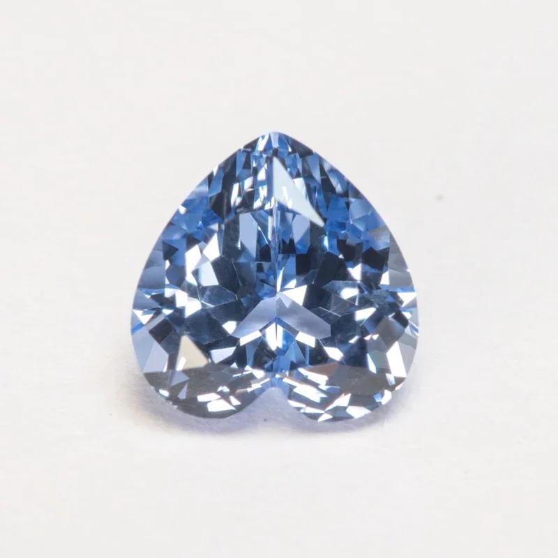 Lab Grown Sapphire Heart Shape Cornflower Color for Charms Jewelry Making DIY Ring Necklace Earrings Materials Certificate