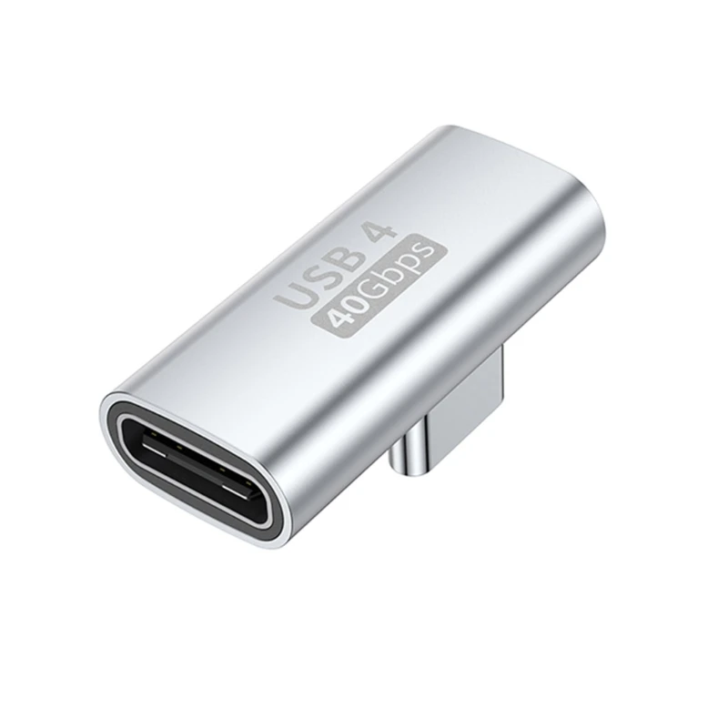 90도 USB 유형 C 암 USB C 수 40Gbps 데이터 전송 충전 어댑터