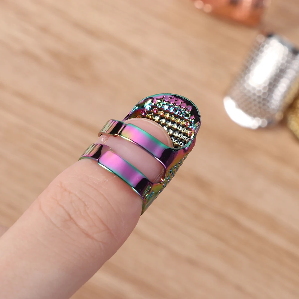 Description Picture 5 of itemVintage Metal Finger Protector Gold Needle Thimble Handworking Antique Ring DIY Crafts Home Sewing Accessories Stitching Tools