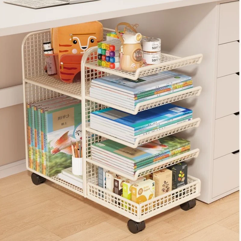 Portable Storage Rack Small Cart Desk Books Storage Under-table Storage ...