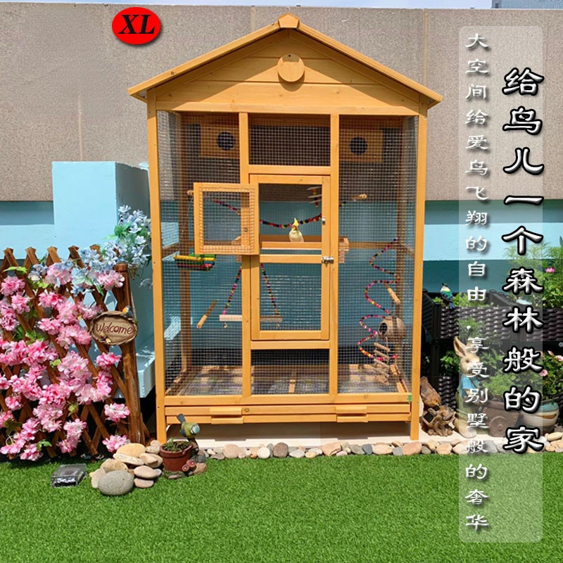 

New Peony Tiger Skin Large Breeding Cage Luxury Parrot Cage Xuanfeng Brother Ba Ge Bird Cage Super Large Villa