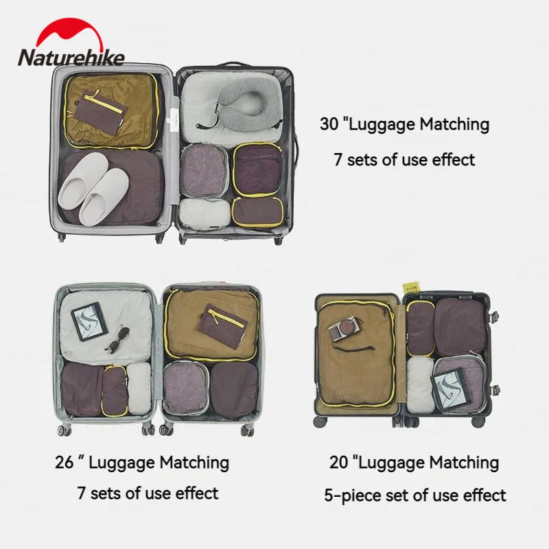 Naturehike Travel Storage Bag Ultralight Nylon Toiletry Bag Clothes Cosmetics Storage Business Trip Outdoor Portable F/S/M/L cosmetics storage bag