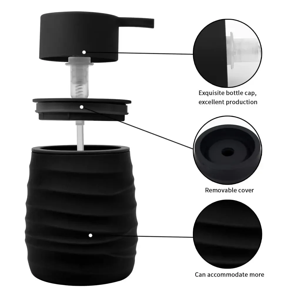 Soap Dispenser Matte Plastic Liquid Dispenser for Small Office/home Office Hotel Kitchen Bathroom Hand Washing Liquid Bottle