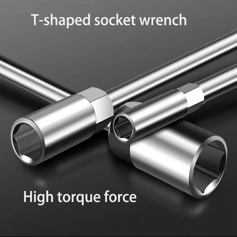 T-shaped Hand Tool Hex Socket Wrench Metric6-19mm T-handle Wrench Extended T-Socket Wrench 5