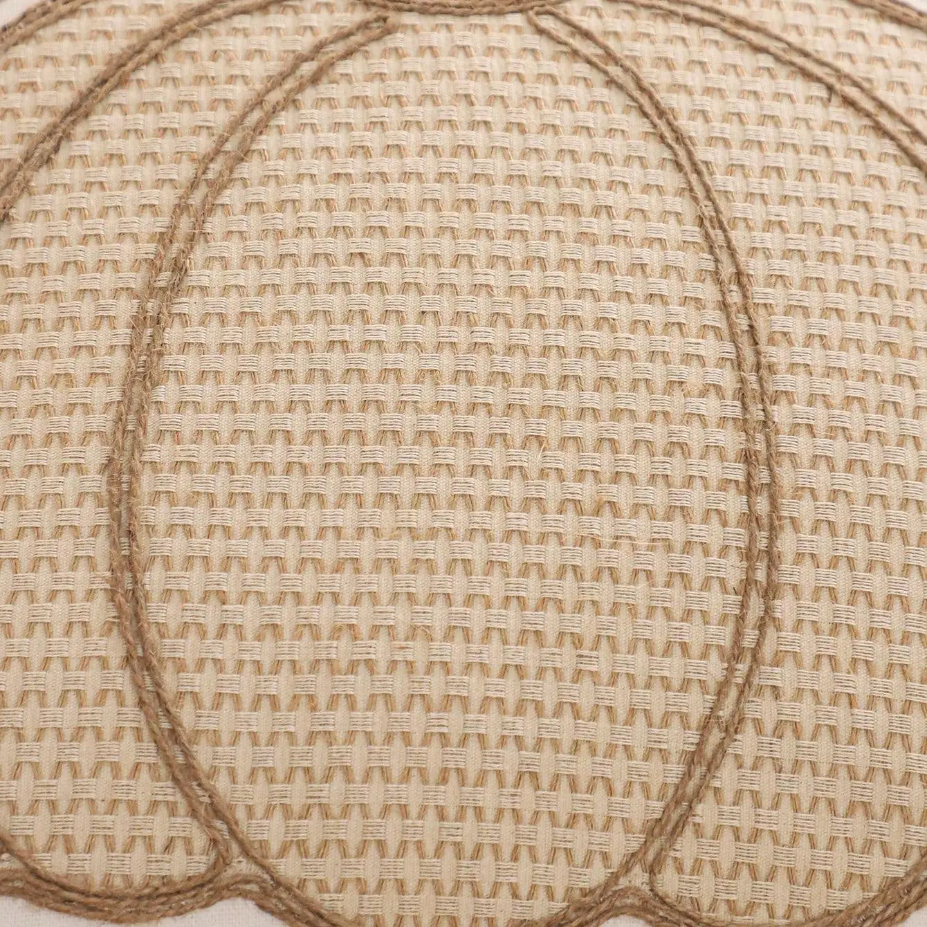 Halloween-Kissenbezug in Khaki mit Geistermotiv, rustikaler, mit Seil bestickter Kissenbezug für Sofa, Bett, Wohnzimmerdekoration – Detail 12
