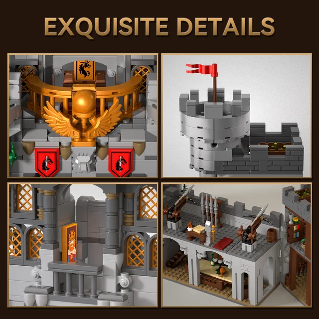 2484PCS Sword of Holy Spirit Castle Building Blocks Model Toys Sets Small Particle MOC Street View Bricks For Christmas Gifts