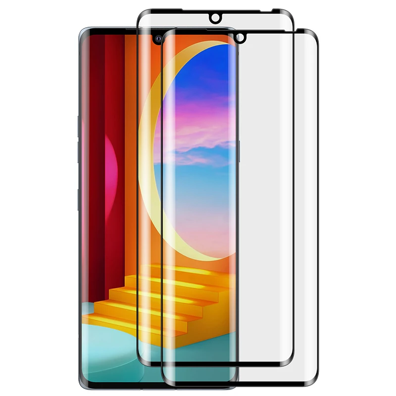 

2/4PCS Curved Full Cover Tempered Glass For LG Velvet 5G LG G9 LG Wing LM-G900N LM-G900EM Screen Protector Protective Glass