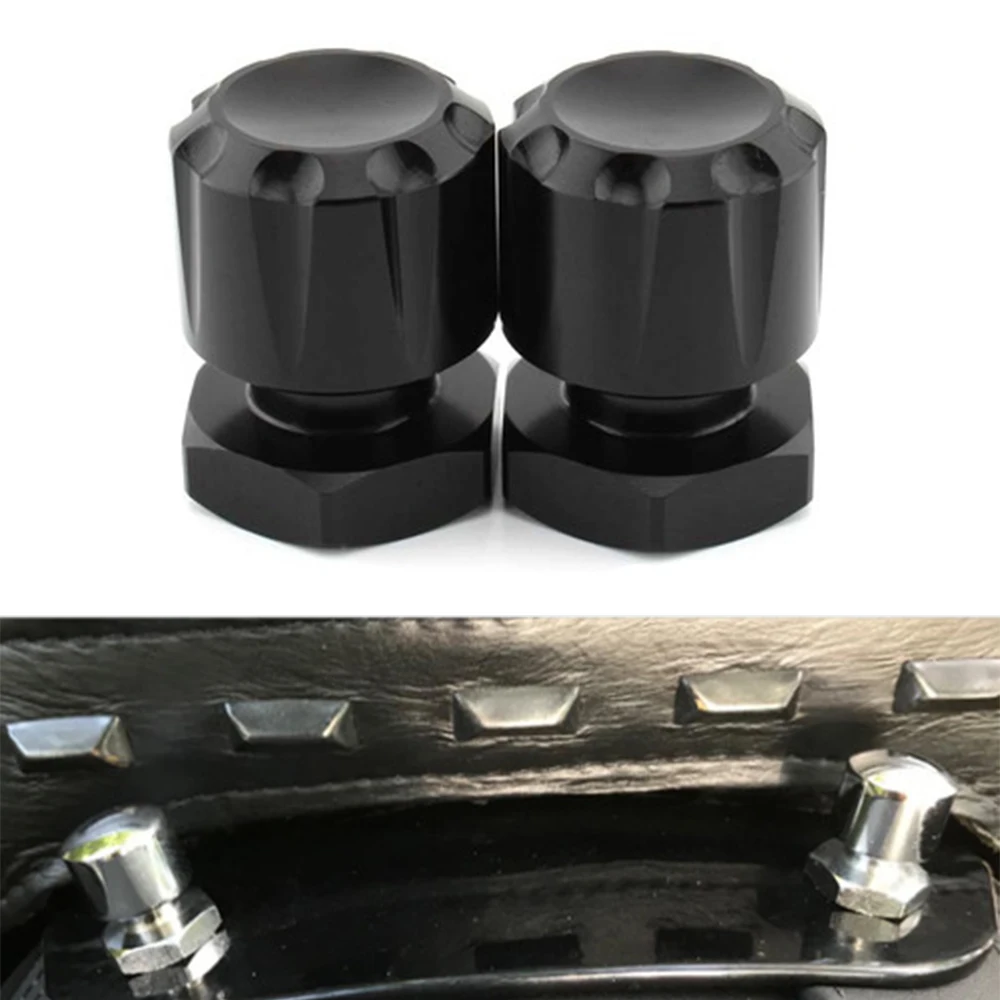

For Ultra Classic Electra Glide -EFI FLHTCUI 1997-2013 Motorcycle Black Chrome Seat Bolt Tab Screw