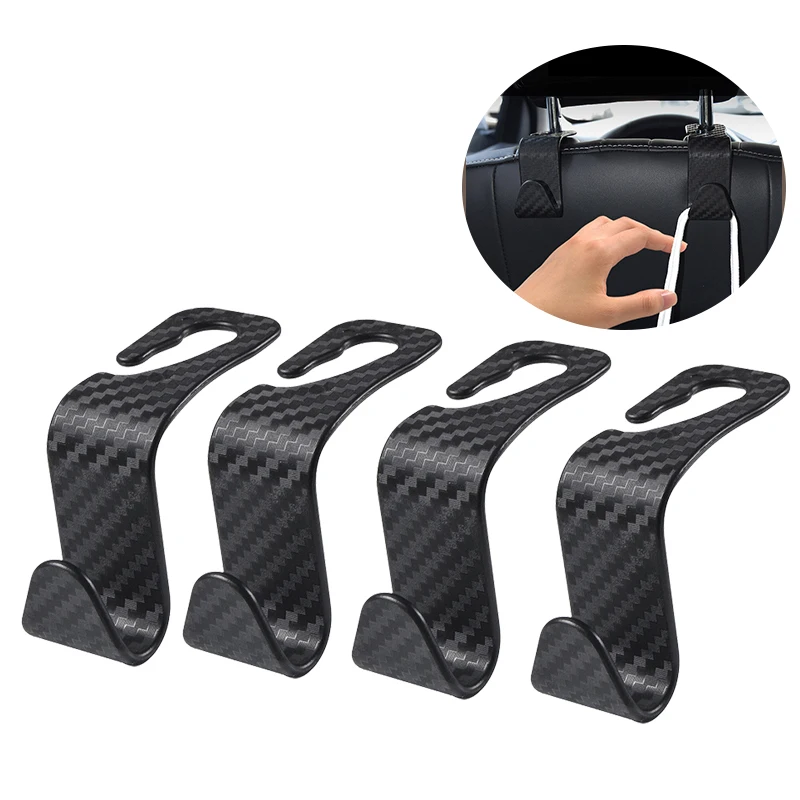 

1/2/4Pcs Universal Auto Seat Headrest Hook Storage Hanger Car Vehicle Back Seat Organizer Holder Car Interior Accessories