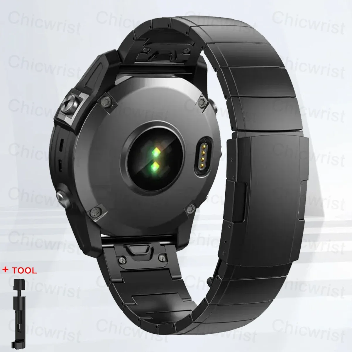Premium Titanium QuickFit Strap - 26mm/22mm Adjustable Metal Watch Band