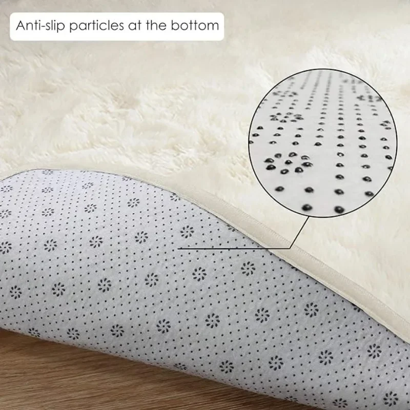 Amdrebio Tappeto rotondo morbido, 1,2 x 10,2 m, peloso per camera da letto o stanza dei bambini, viola, 4x4 Feet, moderno, peluche, non scivola, non perde, garanzia di 30 giorni