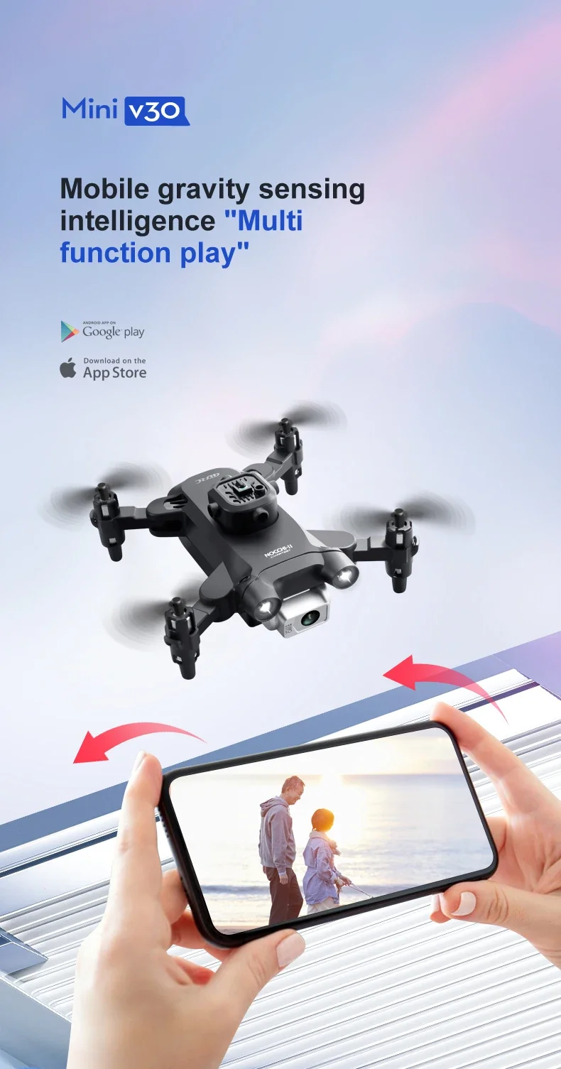 Lenovo Mini V30 Drone 8K Aerial HD Profesional RC FPV Drone Five-sided Intelligent Obstacle Avoidance Mini Convenient GPS Drone