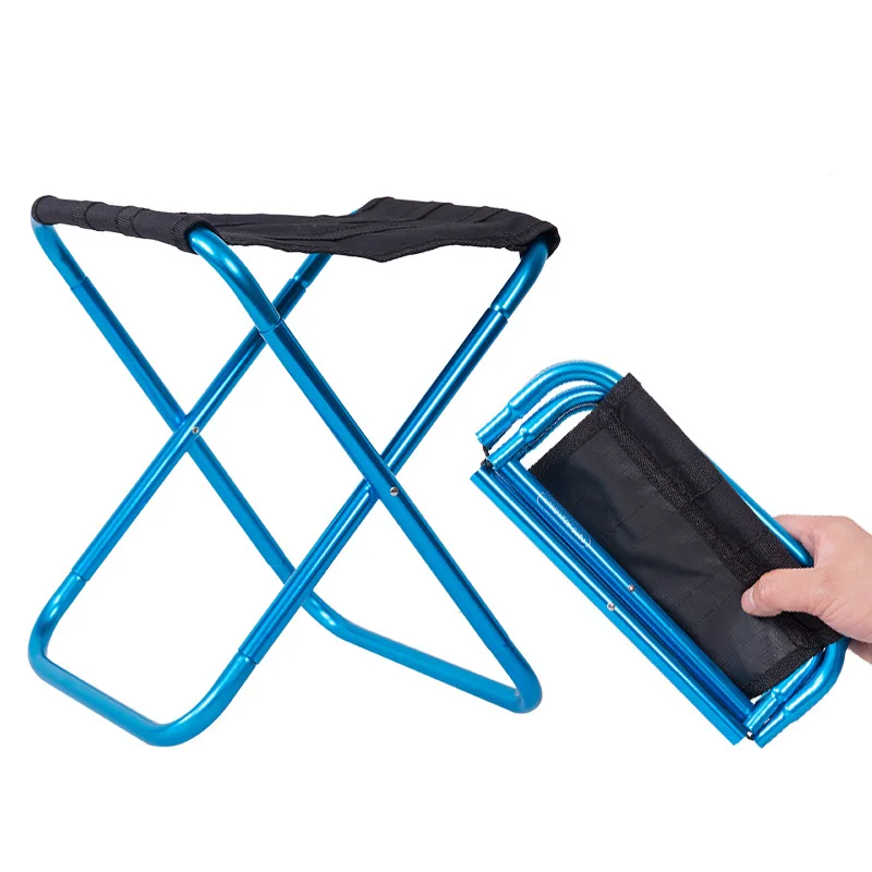 Outdoor Folding Fold Aluminum Chair Stool Seat Fishing Camping Outdoor Foldable Fishing Chair Ultra Light Weight Portable