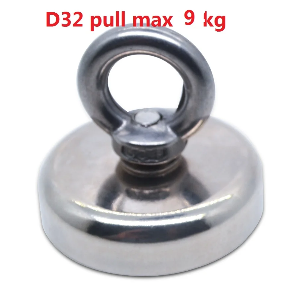 1-100 Pz D32Mm Magnete Al Neodimio Ndfeb N42 Super Potente Forte Permanente Magnetico Caccia Al Tesoro Pesca Subacquea Imanes