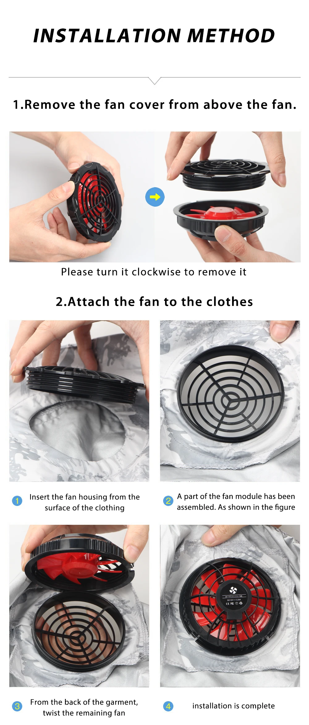 Description Picture 3 of item21V Battery Cooling Vest Wearable 9-blade Fan Vest Air-conditioned Clothes Cooling For High Temperature Work Fishing Vest Hiking