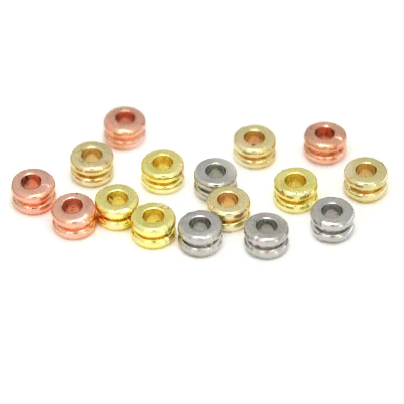 

50PCS 5mm Gold Color Stainless Steel Metal Beads Round Loose Spacer Beads For Diy Bracelet Necklace Jewelry Making Accessories