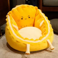 Kawaii Yellow Cookies Soft Cushion Plush Seat Cushion Chair Back Pillow Stuffed Soft Home Decor 1