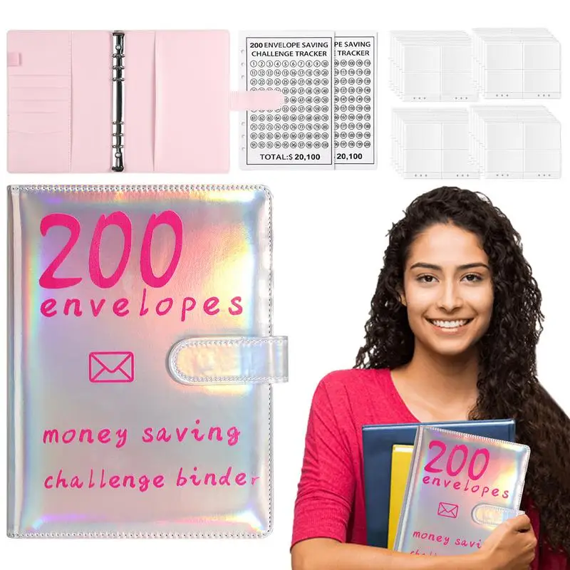 

200 Savings Challenge Binder Budget Planner Book With Cash Envelopes Budget Planner Money Envelopes For Cash Budget Binder