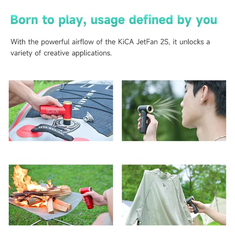 KICA Jetfan 2S Electric Air Blower Portable Turbo Fan Rechargeable Cordless Compressed Air Duster Cleaner For Computer Jet Fan 2 handheld fan