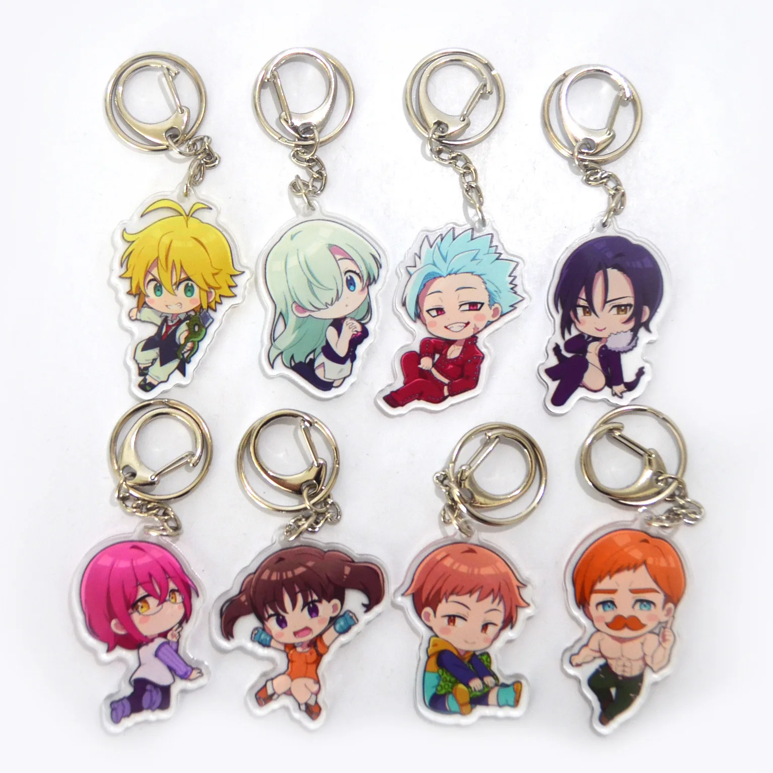 Pcs Fashion Anime The Seven Deadly Sins Keychains Figure Meliodas