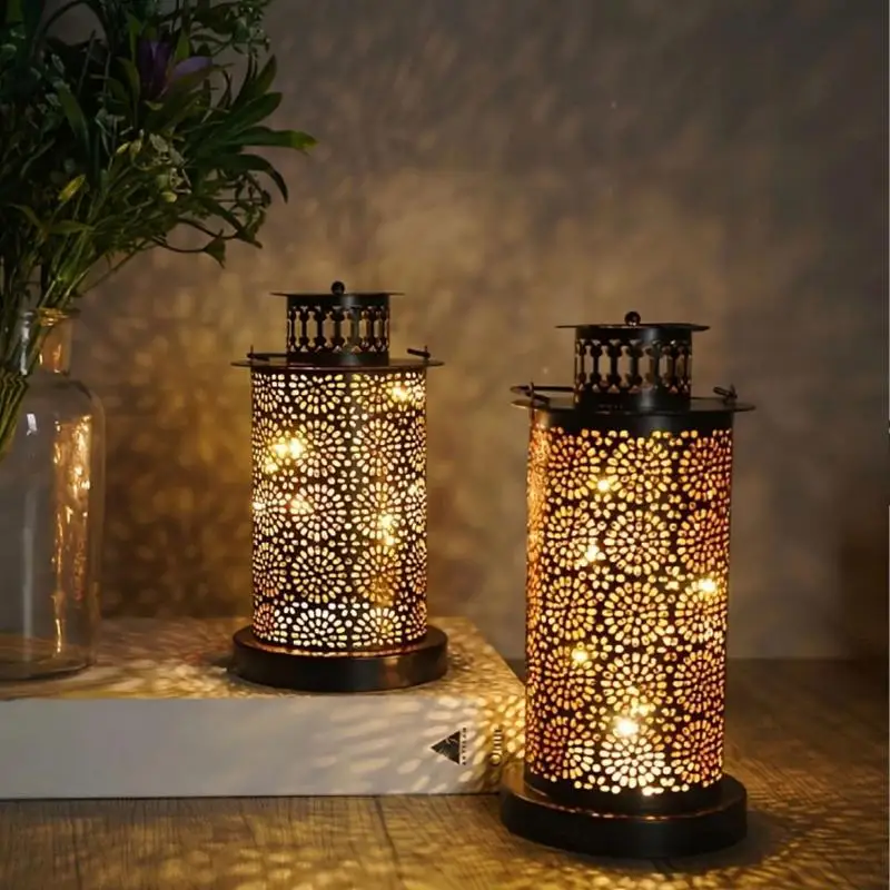 

Led Solar Light Solar Hanging Lantern Retro Solar Iron Art Lantern Camping LED Lantern Vintage Hollow Iron LED Lantern Light