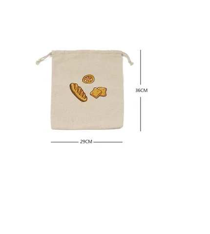 

Cotton Linen Bread Bags,Reusable Drawstring Bag For Loaf Artisan Bread Storage Bag,Linen Bread Bags For Baguette Can Print Logo