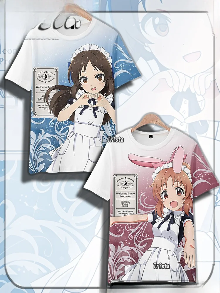 Cinderella Girls Idol Master Anime T-irt ort Sve Top ex Summer Casual Polyester Fiber Breathable round Ne Design
