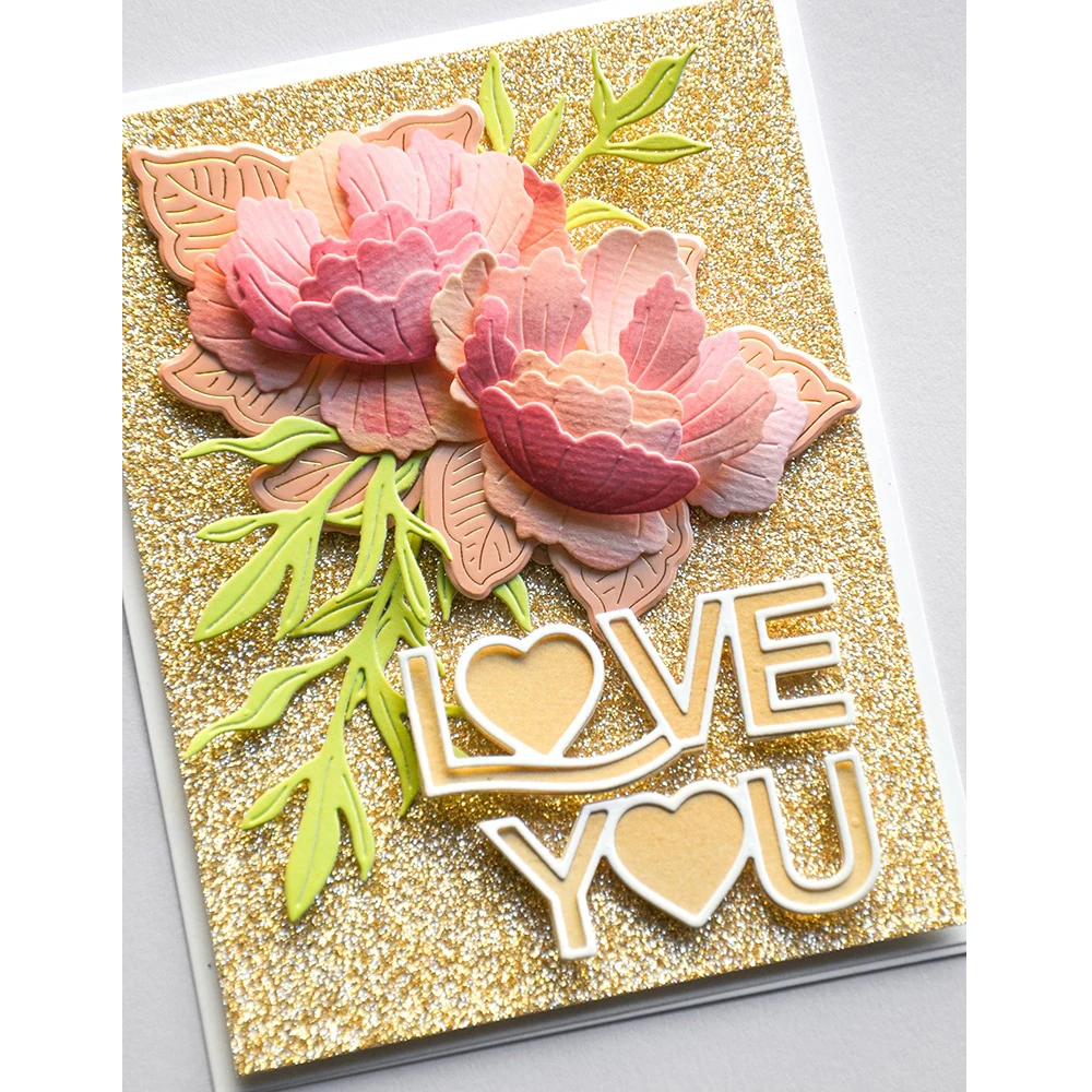 Lucky Goddess Metal Cutting Dies Luxe Peony Diy Scrapbooking Photo Album Decorative Embossing Paper Card Crafts image_3