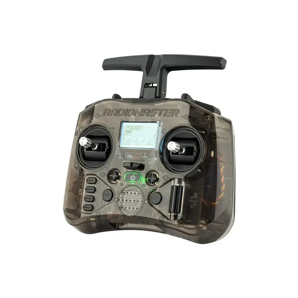 RadioMaster Pocket ELRS/CC2500 avec antenne dépliée, idéale pour simulateurs RC