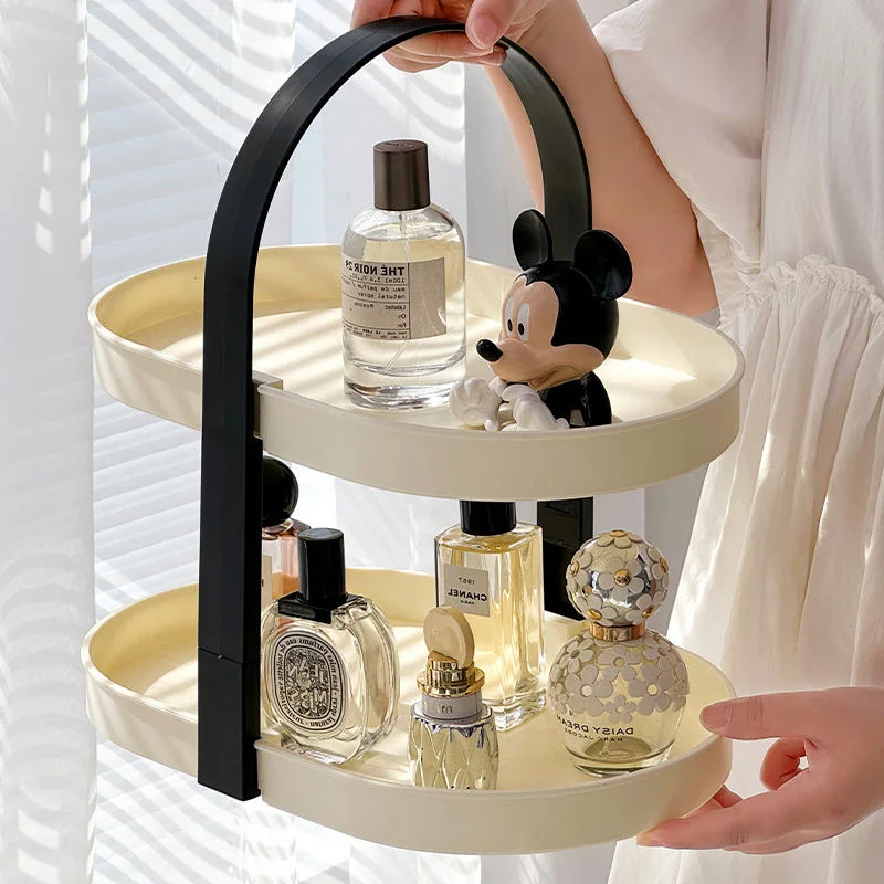 Chic Cosmetic Organizer for Vanity Countertop Skincare Perfume & Lipstick Storage Rack Display Rack for Bedroom Bathroom Dresser 2