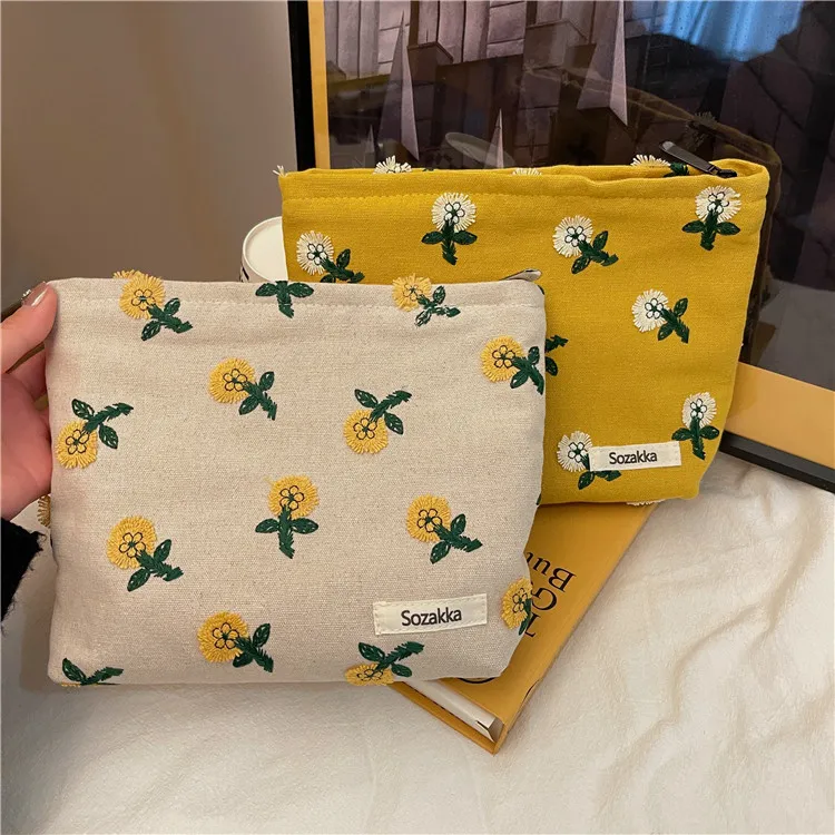 flower beauty makeup bag