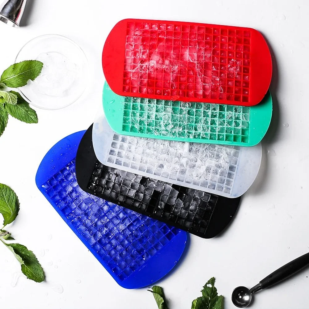 Ice Mold Food Grade 23x12x1.3cm 160 Cavity Silicone Bar Ice Cube Tray Mini Ice Cubes Small Square Mold Maker Kitchen Accessories