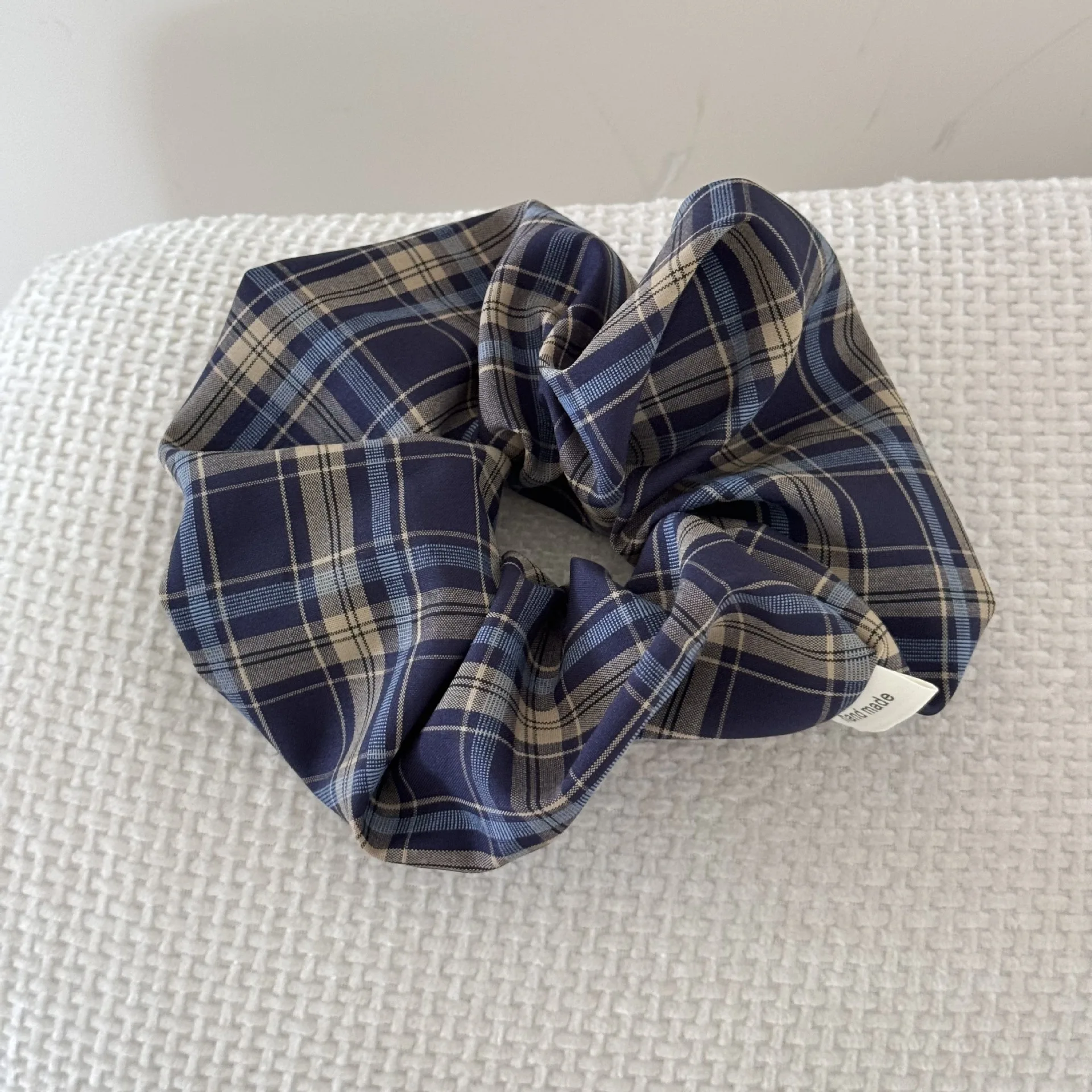 Korean Plaid Retro Hair Band & Ponytail Scrunchies - Vintage Fashion Accessory