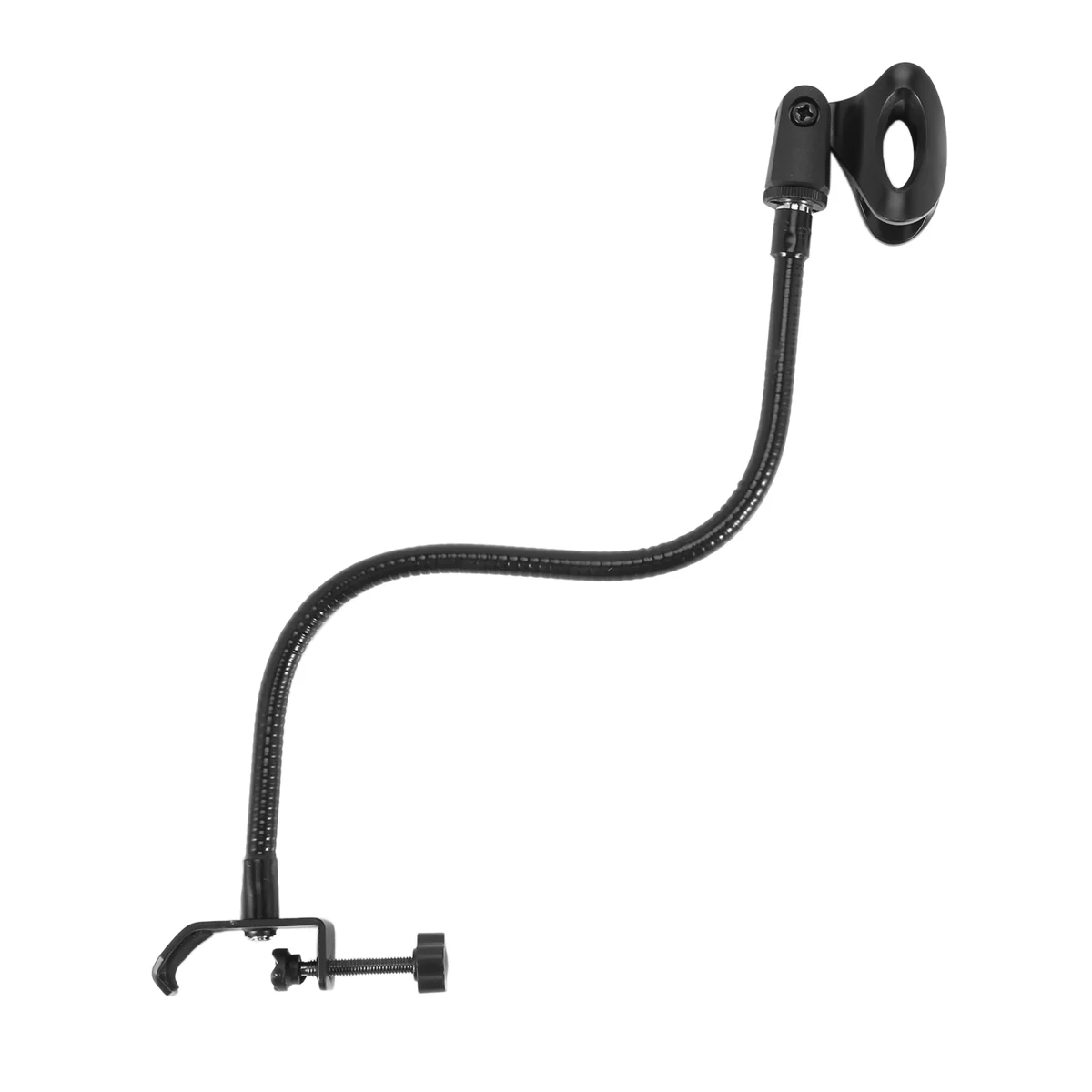 Flexible Gooseneck Microphone Stand with Desk Clamp for Radio Broadcasting Studio, Live Broadcast Equipment, Stations