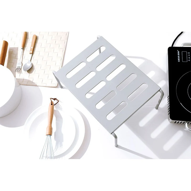 Expandable Kitchen Cabinet Organizer (35-67cm) Storage Rack Kitchen Shelf Dish Bowl Organizer Condiment Rack Kitchen Utensils 5