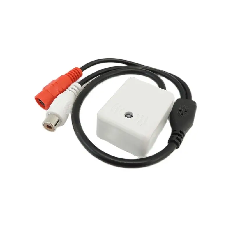 Microphone Sound Monitor DC 9V 12V RCA Female Audio Monitoring MIC for CCTV Camera Security IP Voice