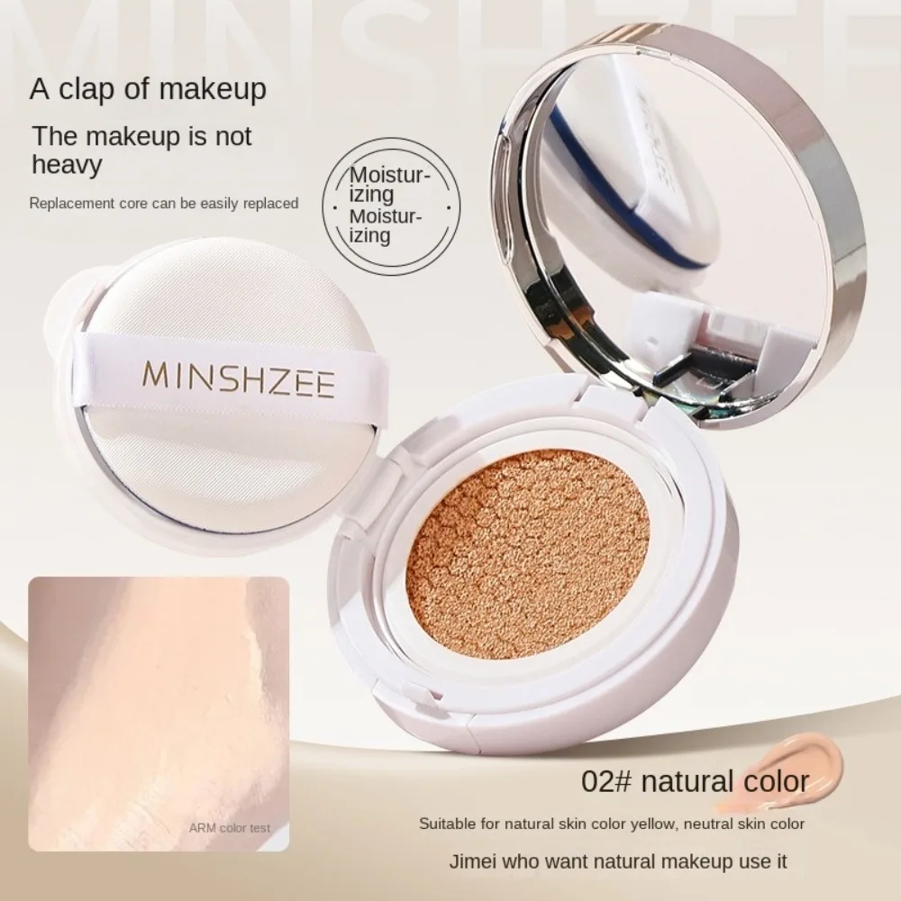 New Moisturizing Concealer Waterproof Brightening Air Cushion Foundation Cream Light Natural High Coverage Base Makeup Cosmetics