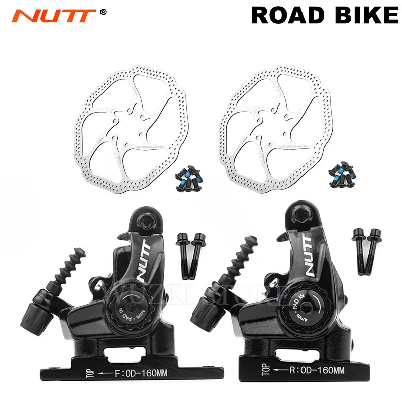 NUTTS6TRoadBikeLinePullDiscBrakeCaliper140160mmFlatMount
