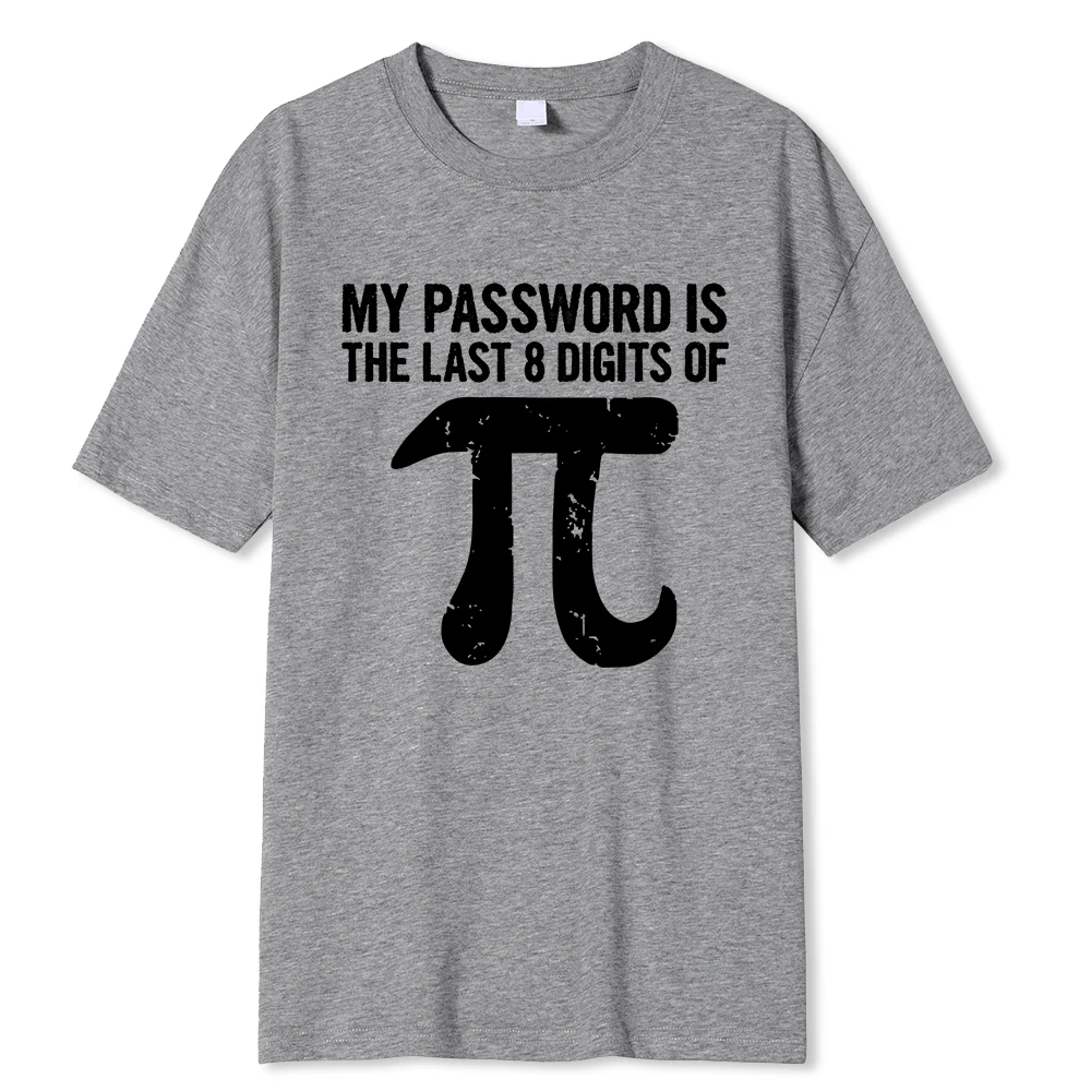 Men's T-shirt Funny Math Equations Print Oversized Cotton Top_voghion.com