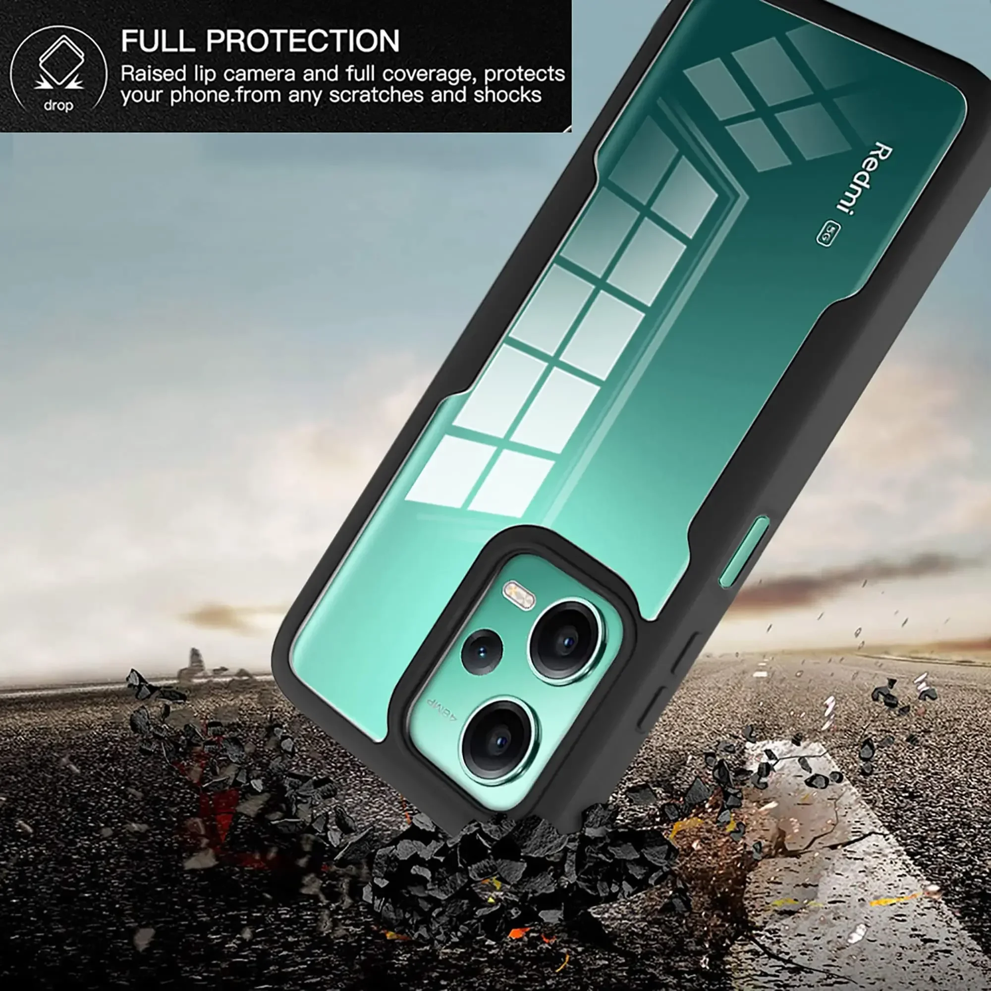 360 Full Shockproof Silicone Case For Xiaomi Redmi 13C 12C 12 10C  9 9A 9T 9C Note 12 11 10 S 9 Pro A1 A2 Poco X5 F5 X4 F3 Pro