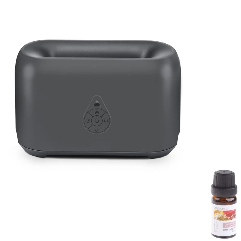 

D0AB Multifunctional USB Air Humidifier Bedroom Cool Humidifier Diffuser Desktop Flame Decor (200ml）
