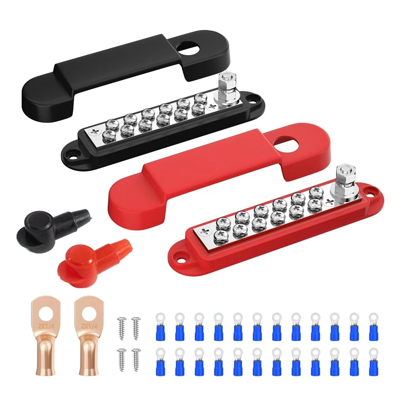 Cablaggio Solare Bus Bar Negativo 12 V 150A 1/4 Pollici Stud Marine Bus Bar 12 Volt Dc Batteria Busbar Per Barca Automotive