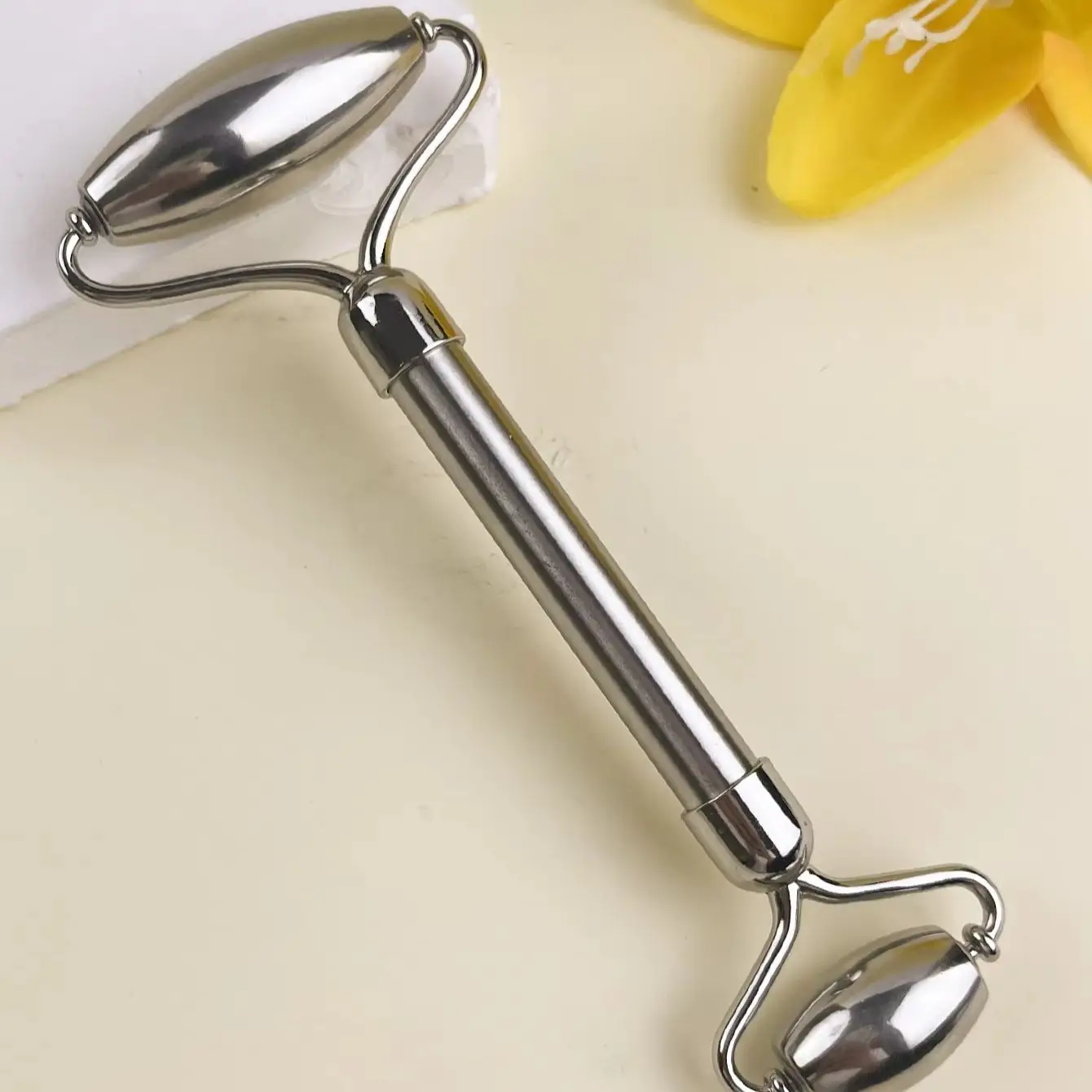 Premium Stainless Steel Double-Headed Facial Massage Roller
