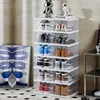 3/6 Stable Shoe Box, Easy to Assemble Portable Shoe Cabinet, Stackable Shoe Rack Organizer, Acrylic Shoe Boxes 4